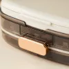 The white transparent compartmented hand-held portable medicine box is easy to open and has a moderate capacity Application Scenario